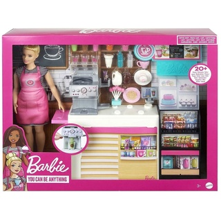 Mattel GMW03 - Barbie - You can be anything - Naschcafe Spielset - Puppe inkl. Zubehör