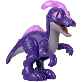 Imaginext Fisher-Price HML43 Jurassic World Dinosaurier-Spielzeug, Deluxe Parasaurolophus XL Dinosaurier 25,4 cm große Figur mit Licht- und Soundeffekten, Vorschulkinder, für Kinder ab 3 Jahren