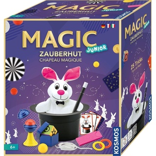 Kosmos ‎694302 Magic Junior Zauberhut, Lerne einfach 25 Zaubertricks und Illusionen, Zauberkasten für Kinder ab 6 Jahre mit Zauberstab und vielen weiteren Utensilien