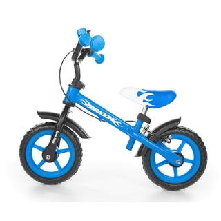 LeNoSa Laufrad 10 Zoll Metall Balance Bike • Lauflernrad mit Bremse • Alter 2+ blau