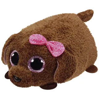 TY Beanie Boos Glubschi 10cm M Maggie Pudel Hund Stofftier Plüschtier mini klein - Braun/Rosa