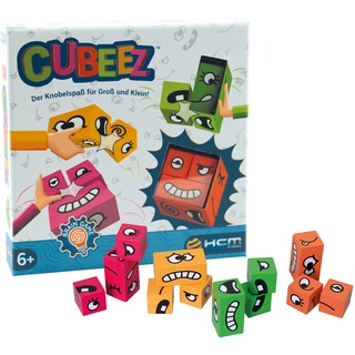 HCM Kinzel 55171 HCM Kinzel-55171-Cubeez-Brain Teaser Games, Gemeinschaftsspiel, Geschicklichkeitswürfel, Puzzle, Geduldspiel, 2-4 Spieler, ab 6 Jahre, Mehrfarbig