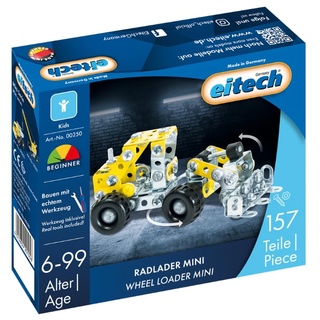 Eitech 00250 Metallbaukasten - Radlader Mini, Baustellenfahrzeug für Kinder ab 6 Jahren, pädagogisch wertvolles Konstruktionsspielzeug
