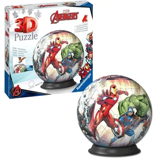 Ravensburger 3D Puzzle 11496 - Puzzle-Ball Avengers - 72 Teile - Puzzle-Ball für Superhelden und Marvel-Fans ab 6 Jahren