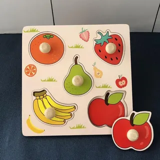 Montessori Holz-Kleinkindpuzzles für Kinder, Montessori-Spielzeug für Kleinkinder im Alter von 2 3 4 5 Jahren, Top 3D-Puzzle, pädagogisches Dinosaurier-Spielzeug