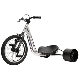 Triad Dreirad Drift Trike Countermeasure 3 Electro Chrome für Kinder von 7-12 Jahre, Fun Fahrzeug Tretfahrzeug silberfarben