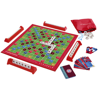 MATTEL GAMES Scrabble FC Bayern München, Spieleklassiker Familienbrettspiel Mehrfarbig