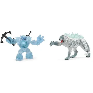 SCHLEICH 70146 Eisgigant, für Kinder ab 7-12 Jahren, ELDRADOR CREATURES - Spielset & 70147 Eistiger, für Kinder ab 7-12 Jahren, ELDRADOR CREATURES - Spielfigur