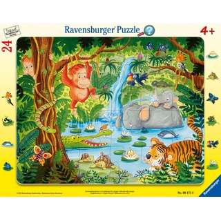 Ravensburger Kinderpuzzle - 06171 Dschungelbewohner - Rahmenpuzzle Für Kinder Ab 4 Jahren  Mit 24 Teilen