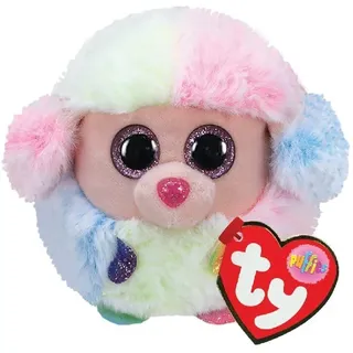 TY 42511 Rainbow Poodle Puffies Pudel Plüschtier, Mehrfarbig, STK