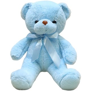 TROYSINC Teddybär Plüschtier Kuscheltier Stofftier Weiches Fell Teddybär Valentinstag Kindertag Geschenk (Blau,30cm)