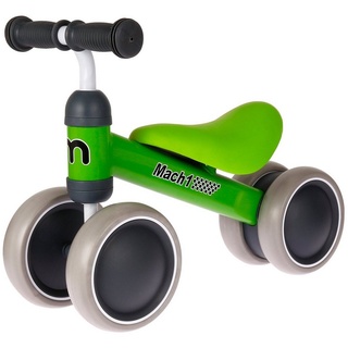 Mach1 Laufrad Mini Kinder Lauflernrad Kinderlaufrad Rutscher Rutscherauto - 4 Räder 150x40mm Zoll grün