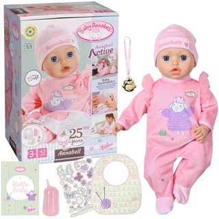 Zapf Creation BABY ANNABELL Puppe Active Annabell 43cm, rosa