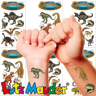 Carpeta 42x Tattoos * Dinos + T-REX * als Mitgebsel zum Kindergeburtstag und Dino-Party | Tattoo Kindertattoo Kinder Geburtstag Geschenk Dinosaurier