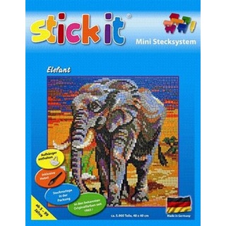 Stick it Steckpuzzle Elefant, 5000 Puzzleteile, Bildgröße 40 x 40 cm