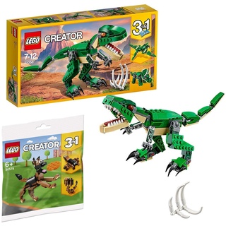 Legoo Lego Creator Set: 31058 - Dinosaurier + 30578 Deutscher Schäferhund (Polybag), 7 - 12 Jahre