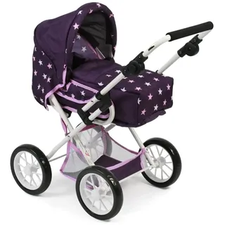 Bayer Chic 2000 560 71 Kombi-Puppenwagen Leni, Stars lila, 64 x 37 x 68 cm