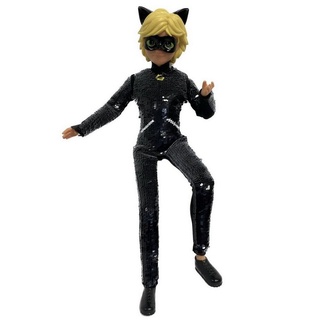 Bandai Spielfigur Miraculous Cat Noir Puppe mit Pailletten Adrien P50195