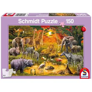 Schmidt Spiele - Puzzle - Tiere in Afrika, 150 Teile