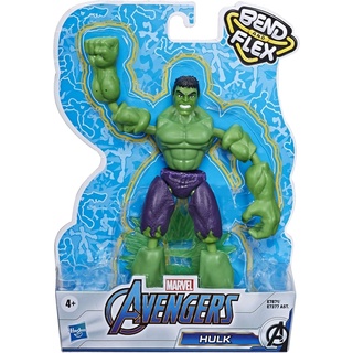 Hasbro Marvel Avengers Bend And Flex Action-Figur, 15 cm große biegbare Hulk Figur, enthält ein Effekt-Accessoire, für Kids ab 6 Jahren