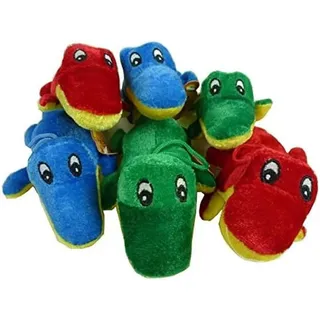 K-Toys Kuscheltier Krokodil ca 17cm, 3 farbig / witzig und Knuffig / Krokodile (6-St), als Mitgebsel, Mitbringsel, Kindergarten blau|grün|rot