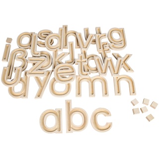 Dusyma Erfahrungskleinbuchstaben Holz I Holzbuchstaben klein für Kinder I Buchstaben Lernen, ABC Lernen auf spielerische Weise I Lernspiele ab 3 Jahre