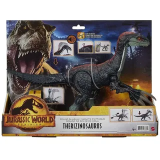 Mattel GWD65 - Jurassic World - Sound Slashin' Slasher - Therizinosaurus Dino mit Geräuschen