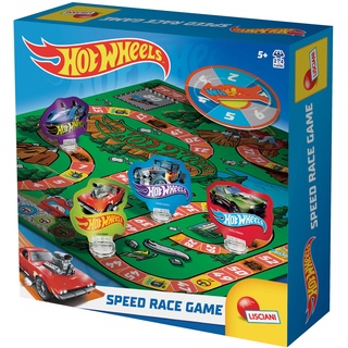lisciani 92154 Speed Race Game-Das Hot Wheels Gänsespiel für Kinder ab 5 Jahren-Klassisches Renn-Gesellschaftsspiel-2 bis 4 Spieler-Fördert Gedächtnis, Logik, einfache Berechnungen, Multicolor