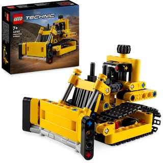 LEGO Technic Schwerlast Bulldozer, Spielzeug-Planierraupe zum Bauen, Ergänze Deine Baustelle, Konstruktionsspielzeug für Kinder, Technik-Geschenk für Jungs und Mädchen ab 7 Jahren 42163