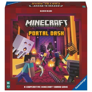 Ravensburger Familienspiel Minecraft Portal Dash Gesellschaftsspiel für Kinder und Erwachsene für 2-4 Spieler Brettspiel ab 10 Jahren