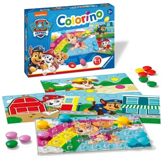 Ravensburger Kinderspiele - 20906 - Paw Patrol Colorino, Kinderspiel zum Farbenlernen, Mosaik Steckspiel, ab 2 Jahre