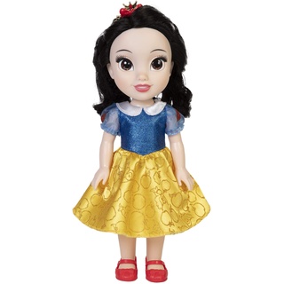 Disney Princess Schneewittchen Puppe 35 cm, reflektierende Glitzeraugen, bewegliche Gelenke, ausziehbares Kleid, Schuhe, Krone, schwarzes Haar, für Mädchen ab 3 Jahren