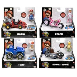 Super Mario Movie 6.35cm Figure with Pull Back Vehicle Asst.