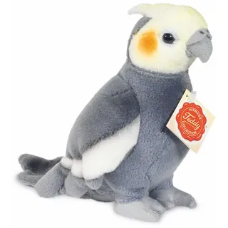 Teddy Hermann 94109 Vogel Nymphensittich 17 cm, Kuscheltier, Plüschtier mit recycelter Füllung