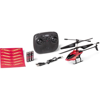 Carson 500507185 Fire Fighter Tyrann 230 2+Kanal 2,4GHz 100% RTF, Hubschrauber, für Einsteiger, RC Heli, ferngesteuertes Spielzeug, Ferngesteuerter Helikopter, Rot