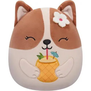 Jazwares Plüschfigur Squishmallows Regina der Corgi mit Ananasgetränk - 19 cm (7,5)