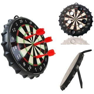 Karella Spiel Kronkorken Dart, Partyspiel schwarz