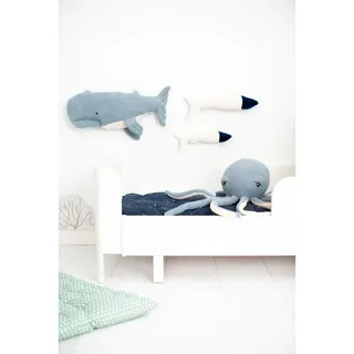 Plüschtier Crochetts Blau Weiß Oktopus Wal Fische 29 x 84 x 14 cm 4 Stücke
