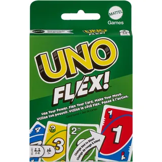 Mattel Games UNO Flex, UNO Kartenspiel für die Familie, mehr Abwechslung durch Powerkarten, Perfekt als Kinderspiel, Reisespiel oder Spiel für Erwachsene, für 2-10 Spieler, ab 7 Jahren, HMY99