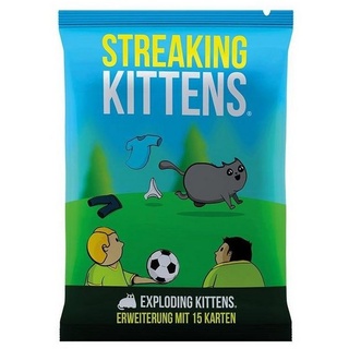 Asmodee Spiel, Familienspiel EXKD0015 - Streaking Kittens - Exploding Kittens, ab 7..., Strategiespiel bunt