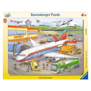 Ravensburger Puzzle 06700, Kleiner Flugplatz, Rahmenpuzzle, ab 4 Jahre, 40 Teile