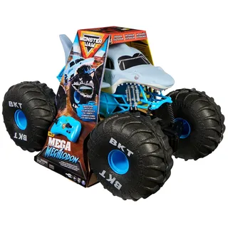 Monster Jam, offizieller Ferngesteuerter Gelände-Monster Truck Mega Megalodon, über 60cm hoch, im Maßstab 1:6, Kinderspielzeug für Jungen und Mädchen