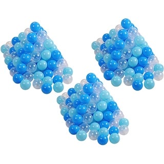 KNORRTOYS.COM 56773 ca. Ø6 cm-300 Balls/Soft Blue/transparent Bälleset, bunt, 6 cm