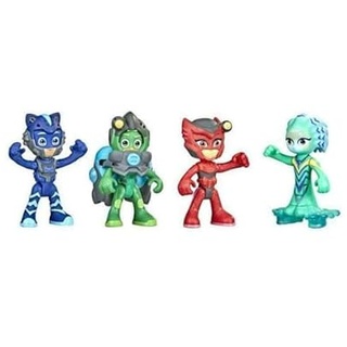 PJ Masks Underwater Heroes Dive Time Mission Action Figure Set, 4 PJ Masks Figures Set Includes Gekko, Owlette, Catboy, and Octobella Action Figures
