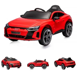 Chipolino Elektro-Kinderauto Kinder Elektroauto Audi E-Tron, Belastbarkeit 30 kg, Fernbedienung MP3- USB- Anschluss Gurt rot