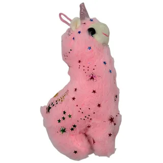soma Kuscheltier Alpaka Regenbogen Plüsch-Tier Kuscheltier 22 cm groß Sterne rosa pink (1-St), Super weicher Plüsch Stofftier Kuscheltier für Kinder zum spielen rosa