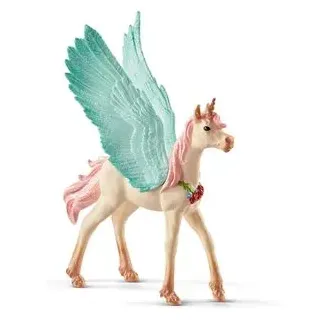 schleich Spielfigur BAYALA 70575, ab 5 Jahre, Schmuckeinhorn-Pegasus Fohlen, 9 x 16 cm