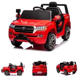 Chipolino Elektro-Kinderauto Kinderelektroauto SUV Toyota, Belastbarkeit 30 kg, Land Cruiser Fernbedienung, Musik, Licht rot