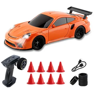 Vefacion Mini RC Drift Car 1:43 Scale 2,4GHz 15KM/H hohe Geschwindigkeit Sport Rennauto Ferngesteuert Auto Modell mit Licht für Jungen Mädchen und Erwachsene Geschenk