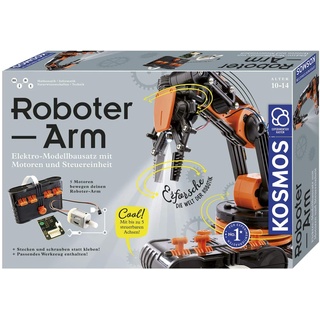 KOSMOS 620028 Roboter-Arm, Modellbausatz für deinen elektrischen Roboterarm, mit 5 Motoren und Steuereinheit, Einführung in die Welt der Robotik, Experimentierkasten